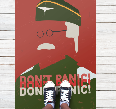 Don't panic retro rug - TenStickers