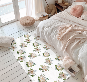 Floral Elegance Vinyl Rug - TenStickers
