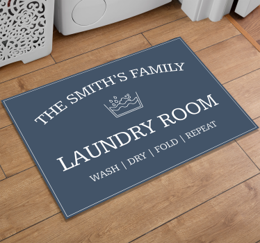 Family Laundry room Custom Floor Mat - TenStickers