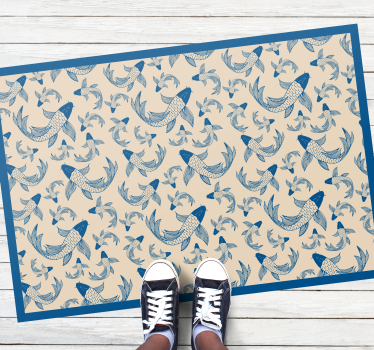 Fish Patterns animal print vinyl rug - TenStickers