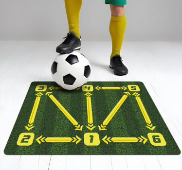 Football training design vinyl rug - TenStickers