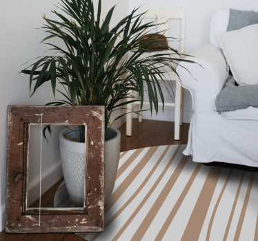 Soft Striped Elegance circular vinyl rug - TenStickers