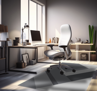 Geometric grey office floor rug - TenStickers