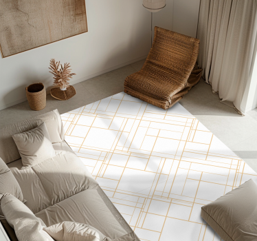 Geometric Lines Minimalist Pattern Vinyl Rug - TenStickers