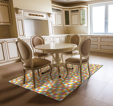 Geometric Patterned Design Vinyl Rug - TenStickers