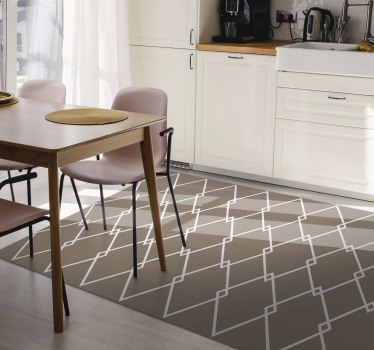 Geometric style tiles vinyl kitchen mat - TenStickers