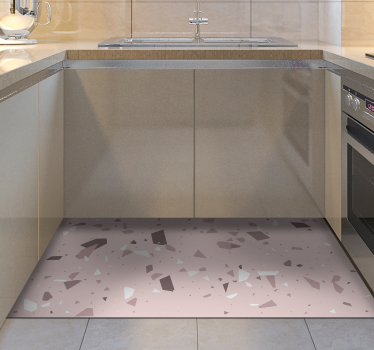 Geometric terrazzo geometric vinyl rug - TenStickers