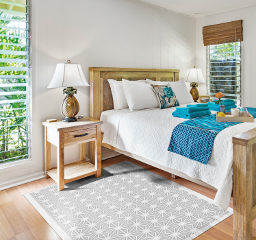Geometric vinyl rug geometric pattern accent - TenStickers