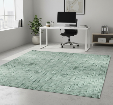 Geometric vinyl rug structured square - TenStickers