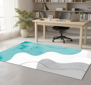 Geometric vinyl rug watercolor shapes - TenStickers