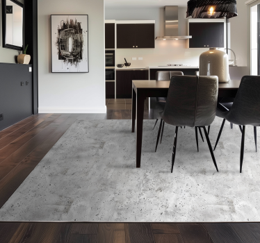 Gray concrete effect dining room carpet - TenStickers