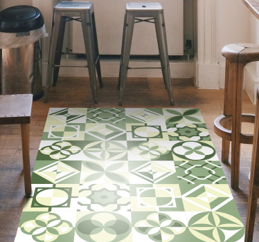 green square tile tile mat - TenStickers