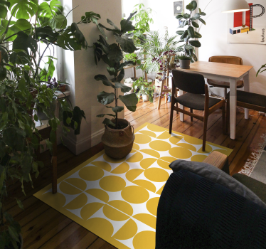 Half circles geometric art geometric carpets - TenStickers