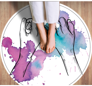 Hands Intertwined teen vinyl rug - TenStickers