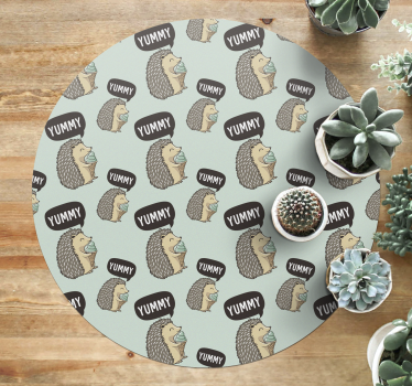 Hedgehog Delight kids vinyl rug - TenStickers