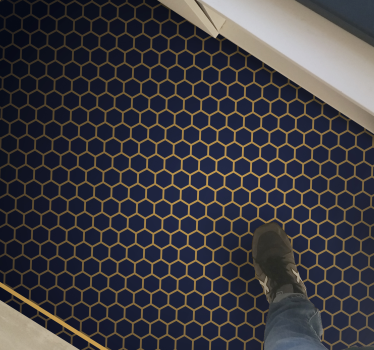 Honeycomb Chic geometric vinyl rug - TenStickers
