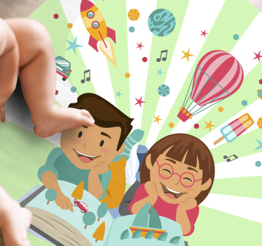 Imaginative Reading kids vinyl rug - TenStickers