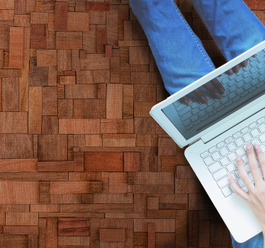 Imitation of wood bricks wood effect vinyl flooring - TenStickers