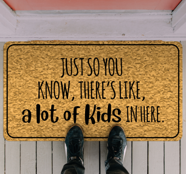 Informative Entry Text custom rug - TenStickers