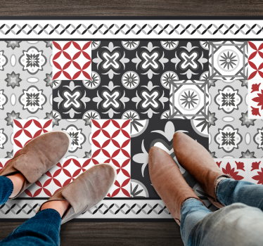 Intricate Tile Pattern tile carpet - TenStickers