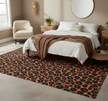 Kalahari leopard imitation animal print vinyl rug - TenStickers