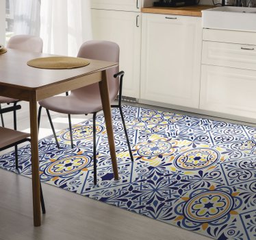 Different tiles effect vinyl kitchen mat - TenStickers