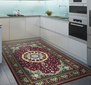 Persian texture vinyl kitchen mat - TenStickers
