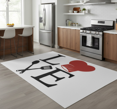 Kitchen vinyl rug culinary passion - TenStickers