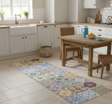 Kitchen vinyl rug in eclectic mediterranean style - TenStickers