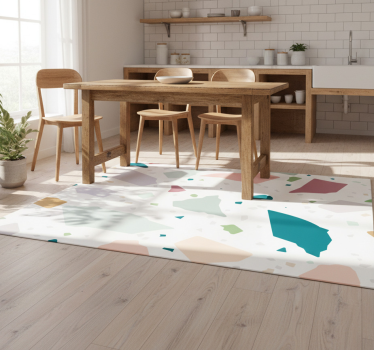 Kitchen vinyl rug mediterranean terrazzo design - TenStickers