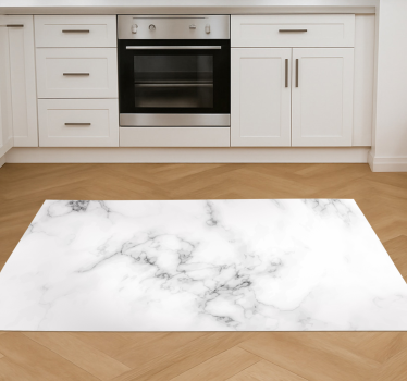 Kitchen vinyl rug with elegant marble design - TenStickers