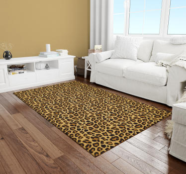 Leopard Design Animal Print Vinyl Rug - TenStickers