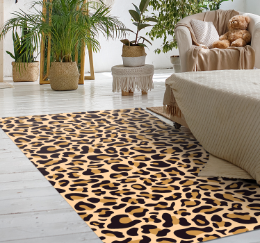 Leopard Spotted Surface animal print vinyl rug - TenStickers