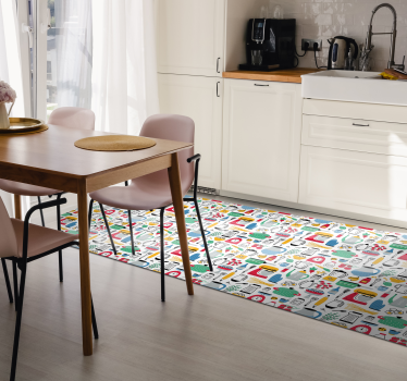 Letter Blocks alphabet vinyl rug - TenStickers