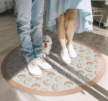 Lion Circular Pattern nursery vinyl rug - TenStickers