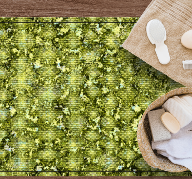 Green reptile skin animal print vinyl rug - TenStickers