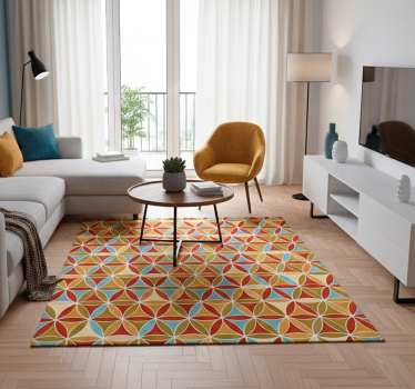 Living room vinyl rug vibrant prism design - TenStickers