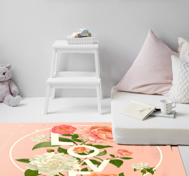 Love flowers design teen vinyl rug - TenStickers
