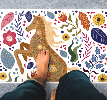 Majestic horse artwork animal vinyl rug - TenStickers