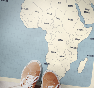 Map Card of  AFRICA vinyl map rug - TenStickers