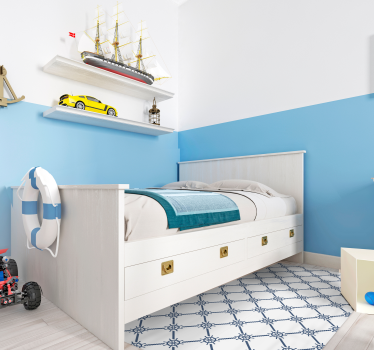 Marine Pattern kids room rug - TenStickers