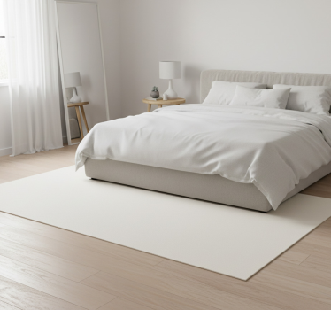 Minimal vinyl rug rectangular cloud dancer - TenStickers