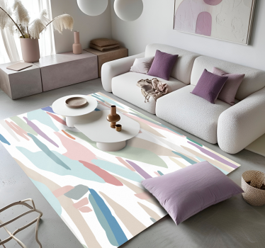 Minimalist abstract camouflage vinyl rug - TenStickers