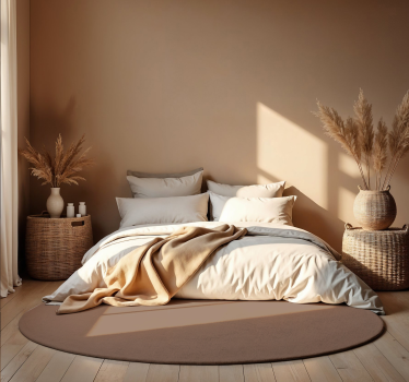 "Mocha Mousse" circular vinyl rug - TenStickers