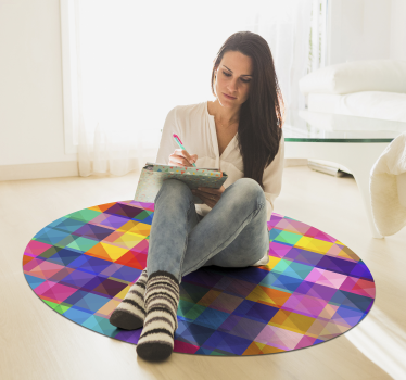 Modern colored mosaic vinyl carpet - TenStickers