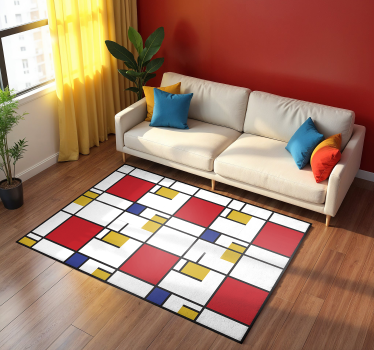 Mondrian art geometric carpets - TenStickers