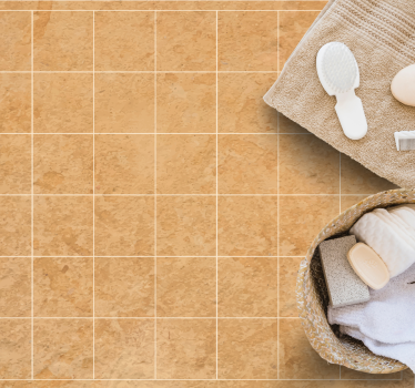 Natural beige look stone effect vinyl rug - TenStickers