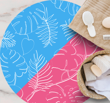 Nature vinyl rug leafy tropics design - TenStickers