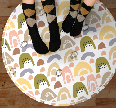Nordic rainbow pattern rug - TenStickers
