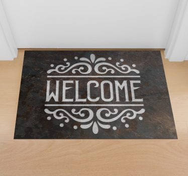 Old sign welcome entrance hall rug - TenStickers